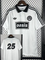 26/27 Live'25 OASIS White With No25 Tour Soccer Jersey#带25号(黑边)