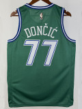 25/26 Dallas Mavericks DONCIC# 77 Green Retro Top Quality Hot Pressing NBA Jersey