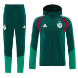 26/27 Algeria Green Hooded Windbreaker Tracksuit
