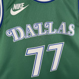 25/26 Dallas Mavericks DONCIC# 77 Green Retro Top Quality Hot Pressing NBA Jersey
