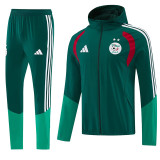 26/27 Algeria Green Hooded Windbreaker Tracksuit