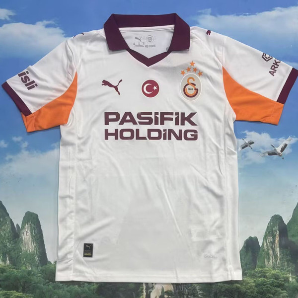 25/26 Galatasaray Away Fans Soccer Jersey(Advertisement)(带胸前广告五星）