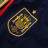26/27 Spain Royal Blue Hooded Windbreaker Tracksuit