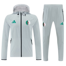 26/27 Algeria Grey Hooded Windbreaker Tracksuit