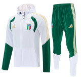 26/27 Italy White Hooded Windbreaker Tracksuit