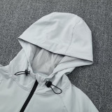 26/27 Algeria Grey Hooded Windbreaker Tracksuit