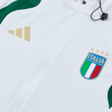 26/27 Italy White Hooded Windbreaker Tracksuit