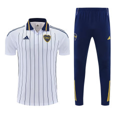 26/27 Boca Juniors White  polo shirts pants suit