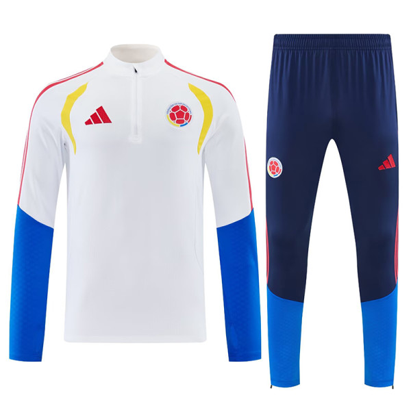 26/27 Colombia White Half Pull Tracksuit (半拉链)