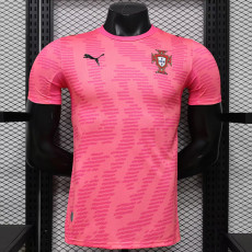 26/27 Portugal Pink Pattern Edition Player Version Soccer Jersey