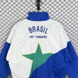 1993/1994 Brazil Blue& Green Retro  Windbreaker