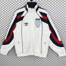 1998 England White Retro  Windbreaker