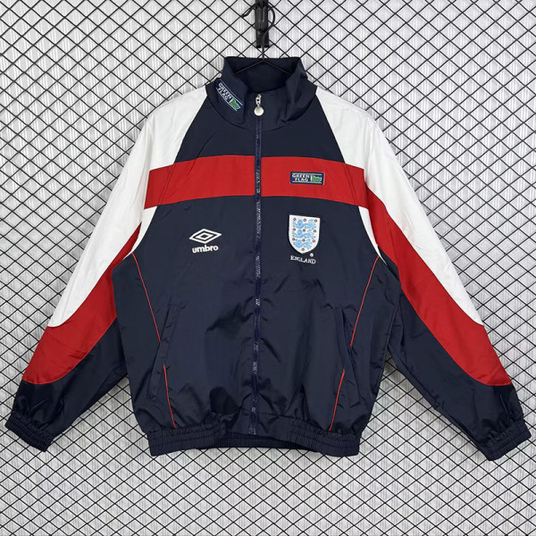 1998 England Dark Blue Retro  Windbreaker