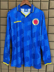 1994 Colombia Away Long Sleeve Retro Soccer Jersey
