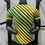 26/27 Jamaica Yellow Green Striped Edtion Player Version Soccer Jersey