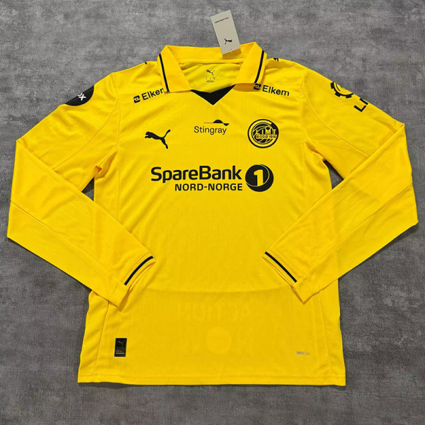 26/27 Bodo Glimt Home  Long Sleeve Fans Soccer Jersey(全广告)
