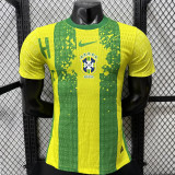 26/27 Brazi Team Logo Edition Yellow Player Version Soccer Jersey