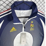2006 France Royal Blue Embroidery Retro windbreaker