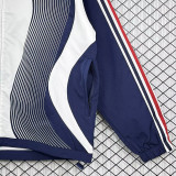 2006 France Royal Blue Embroidery Retro windbreaker