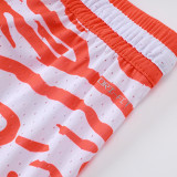 26/27 Flying Man Casual NBA Edition Tiger-striped orange shorts#C2520