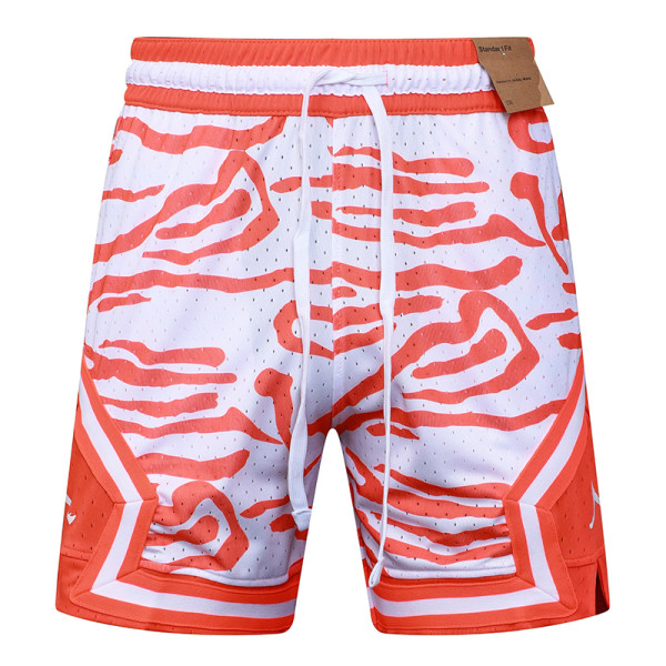 26/27 Flying Man Casual NBA Edition Tiger-striped orange shorts#C2520