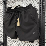 2026 NK Black Casual Double layer shorts#D1105 双层黑色