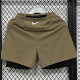 2026 NK khaki Casual Double layer shorts#D1105 双层黑色