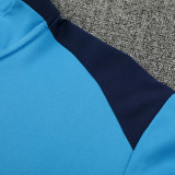 26/27 HM Lake Blue Half Pull Tracksuit#816湖蓝(半拉链)