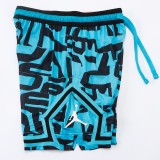 26/27 Flying Man Casual NBA Edition Black Blue shorts#C2518