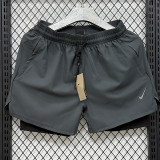 2026 NK Dark Grey Casual Double layer shorts#D1105 双层深灰色