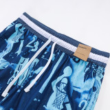 26/27 Flying Man Casual NBA Edition Blue of the Sea shorts#C2524