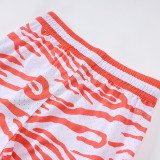 26/27 Flying Man Casual NBA Edition Tiger-striped orange shorts#C2520
