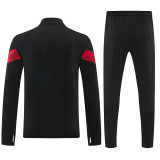 26/27 UA Black &Red Kids Half Pull Tracksuit#815(童装半拉链)