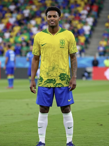 26/27 Brazi Rainforest Edition Yellow Fans Soccer Jersey