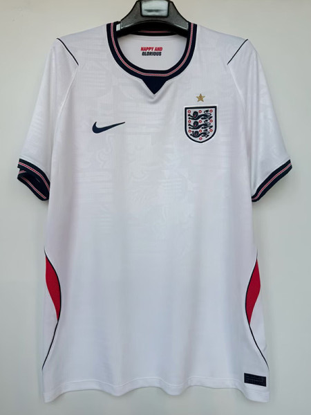 26/27 England Home 1:1Fans Soccer Jersey带星