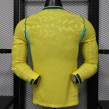 26/27 Brazil Home Long Sleeve Player Version Soccer Jersey(带小孔)
