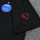 26/27 PSG Black polo shirts pants suit(圆领)