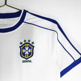 1998 Brazil White Retro Soccer Jersey
