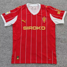 25/26 Sporting de Gijón Red Retro Soccer Jersey(带复古章）