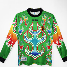 1998 Japan GoalKeeper Green Long Sleeve Retro Soccer Jersey(长袖)