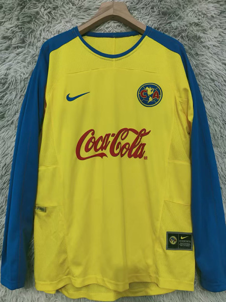 2003/2004 Club America Home Long Sleeve Retro Soccer Jersey