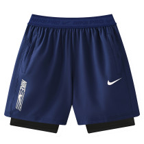 2026 NK Royal Blue Double Layered Sports Shorts#N1003白标上青