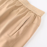 2026 NK Khaki Double Layered Sports Shorts#N1002金标卡其