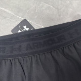 2026 UA Black Double Layered Sports Shorts#U3002黑色