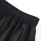 2026 AD Black Double Layered Sports Shorts#A2001白花标黑色
