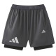 2026 A D Grey Double Layered Sports Shorts#A2001灰色
