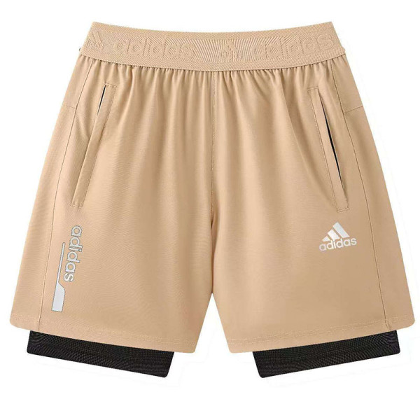 2026 AD Khaki Double Layered Sports Shorts#A2003白标卡其