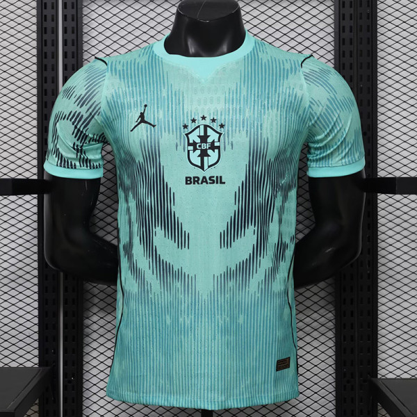 26/27 Brazil Goalkeeper Light Blue Player Version Soccer Jersey