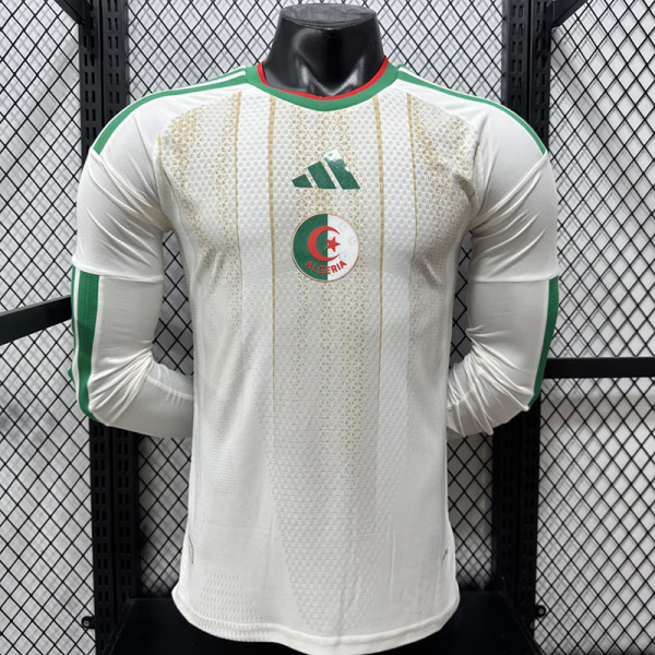 26/27 Algeria Home Long Sleeve Player Version Soccer Jersey
