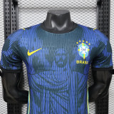 26/27 Brazi Christ statue Blue Player Version Soccer Jersey